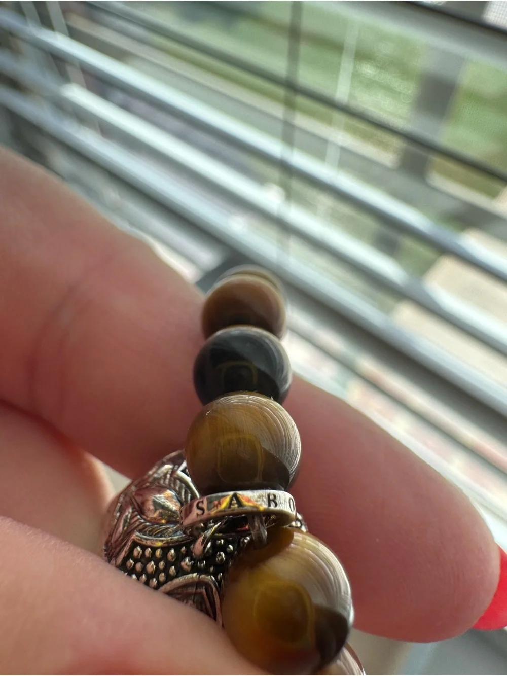 Thomas Sabo KE1639-826-2-L60 Rebel at Heart Tiger’s Eye Maori Skull Necklace